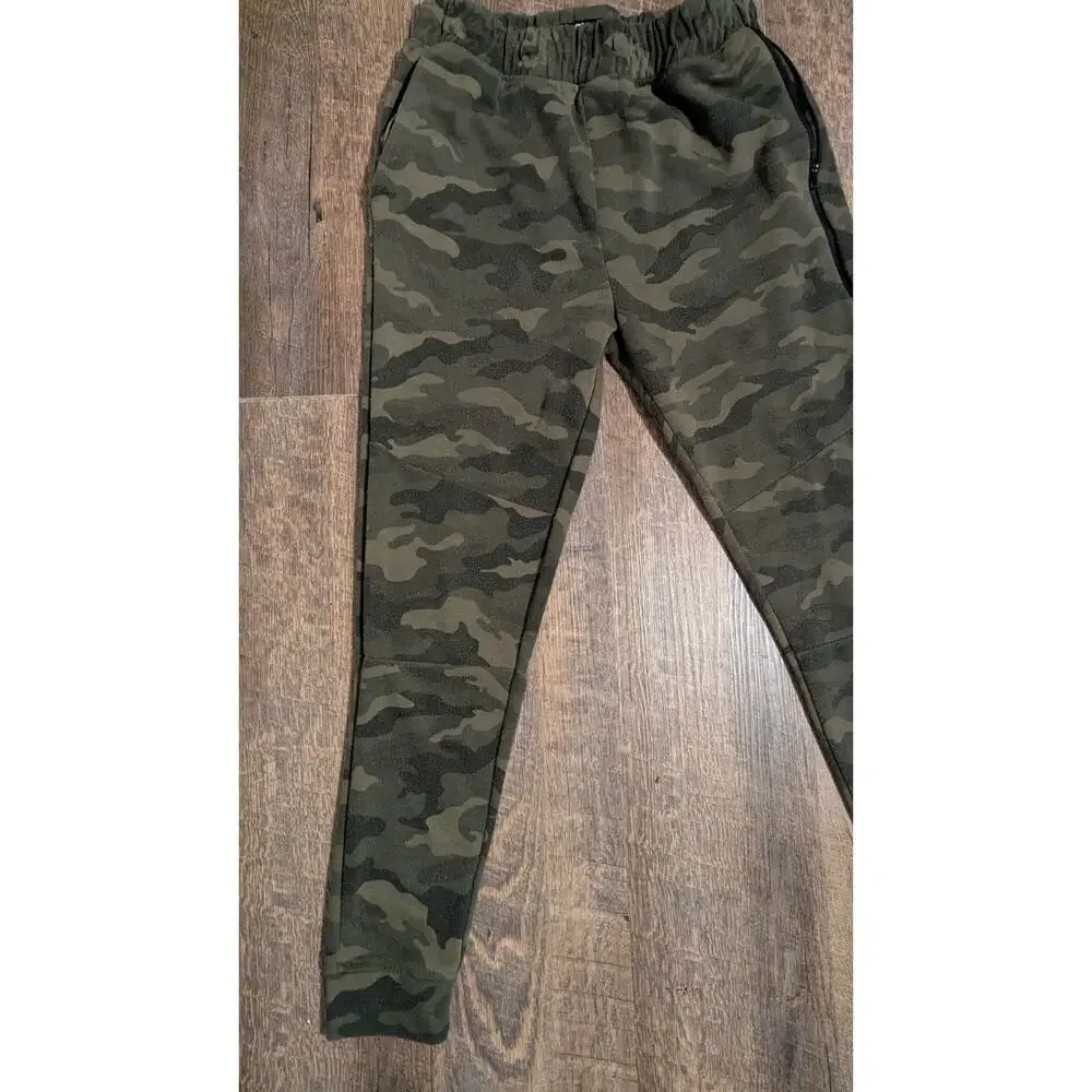 BKLYN Athletics The Jogger Men M Green Camo Zip Pocket Elastic Waist Joggers